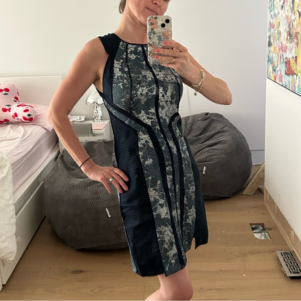 J.Mendel Elegant  blue and silver  Dress